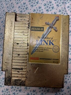 Nintendo Gold Zelda II The Adventure of Link NES Cartridge
